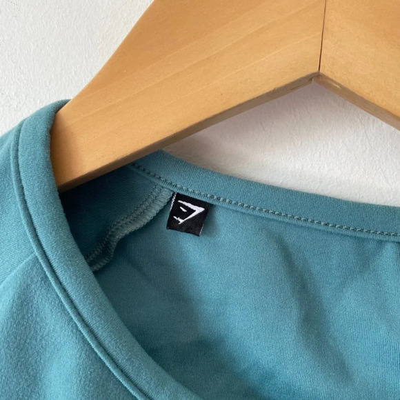 Gymshark  X Whitney Simmons Long Sleeve Laser Cut Teal Size Small - Picture 7 of 8